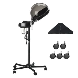 fathersdaygift  VEVOR Professional Hair Steamer for Deep Conditioning, 11.81-inch Hooded Ionic Hair Steamer with 2 Modes, Height-Adjustable Standing Hair Steamer with Timer, 5 Wheels (2 Lockable) for Salon Home Spa