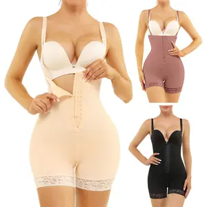 Women's Tummy Control Shorts Post-Surgery Compression Butt Lifter Zippered Crotch Anti-Roll Silicone Strip Body Shaper for Enhanced Comfort XS-XXXL