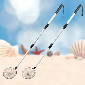 2PCS Sand Sifter for The Beach, Beach Sand Scoop, Shell Sifting Shovels Shell Scooper for Beach with Long Handle, Beach Tooth Sifter for The Beach