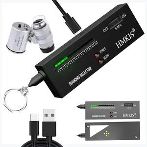 Diamond Tester Pen, Professional Jewelry Diamond Tester with 60X Jewelry Loupe Magnifier, Diamond Selector for Novice and Expert (Non-Rechargeable)