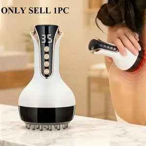 1 piece Electric Meridian Massage Gua Sha Device, Cellulite Remover Deep Lymphatic DrainageMassager, 35 Speed Levels Vibration with Red Light Heat Therapy, Rechargeable MicrocurrentBody Massager for Muscle Relaxation, Body Shaping and Meridian Unblocking,