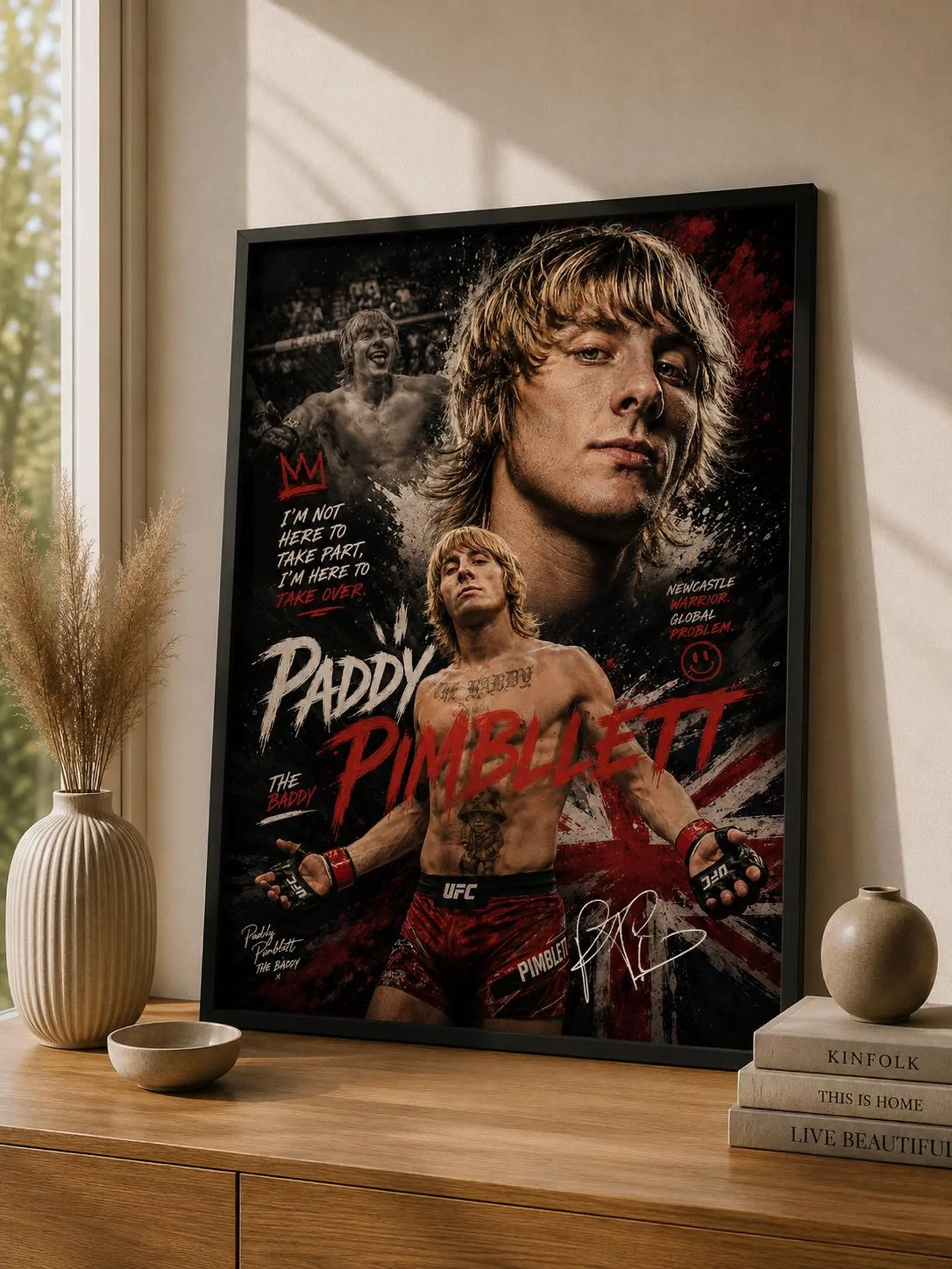 Paddy Pimblett MMA Fighter Glossy Poster, Facsimile Signature Wall Art Print, Unframed Limited Edition