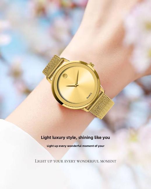Ladies' luxurious gold watch - Swiss quartz movement, 3 ATM water resistance, luxurious wristwatch - specially designed for an elegant lifestyle, the perfect gift for her