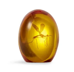 Jurassic Park Mosquito In Amber Resin Paper Weight | Measures 3 Inches Tall
