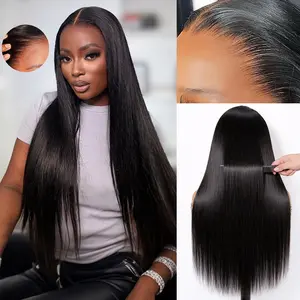 Semuer Hair 13x6 Lace Frontal Wigs Human Hair 200% Density Glueless Straight Lace Wigs for Balck Women Pre-Everything Ear To Ear Natural Hairline HD Lace Skin Melted Wigs With Drawstring