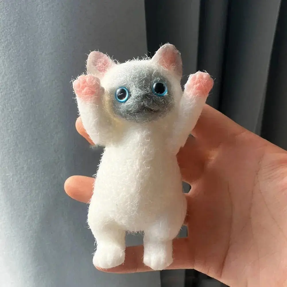 Stretchable cat squeeze toy. Super soft and highly elastic, it's the perfect tool for kneading cats to relieve stress. A soothing ASMR sensory toy that eases anxiety. Cute cartoon animal-shaped toy for releasing tension. A stress-reducing ball,slime