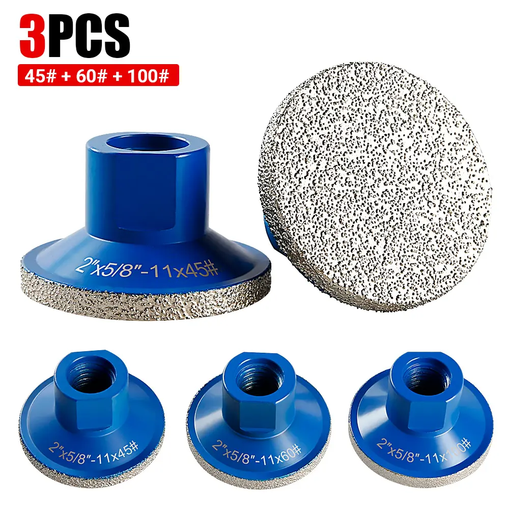 LOZLIN 2" Diamond Flat Grinding Disc - 5/8-11 Angle Grinder Mounted Stone Tool for Controlled Grinding, Edge Refinement, Perfect Transitions, Smooth Grinding, Quartz/Marble/Tile Countertop Joint Work & Lippage Elimination