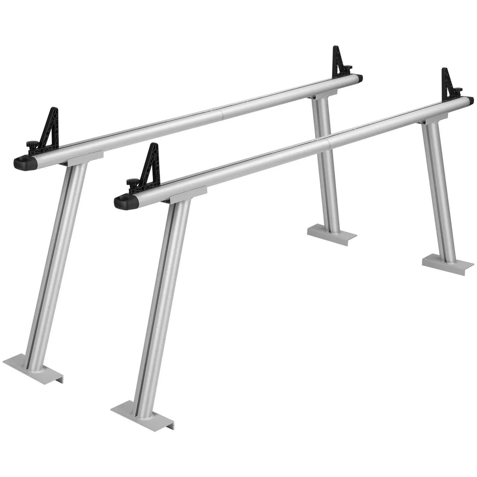 【summerfinds】VEVOR Truck Rack, 800 lbs Capacity, 71"x31" Aluminum Ladder Rack for Truck with 8 Non-Drilling C-clamps, Heavy Duty Truck Bed Rack Two-Bar Set for Kayak, Surfboard, Lumber, Ladder