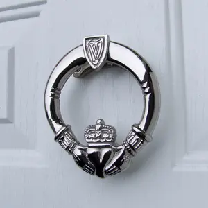 Claddagh Door Knocker by Michael Healy - Handcrafted, Solid Brass, Easy Install