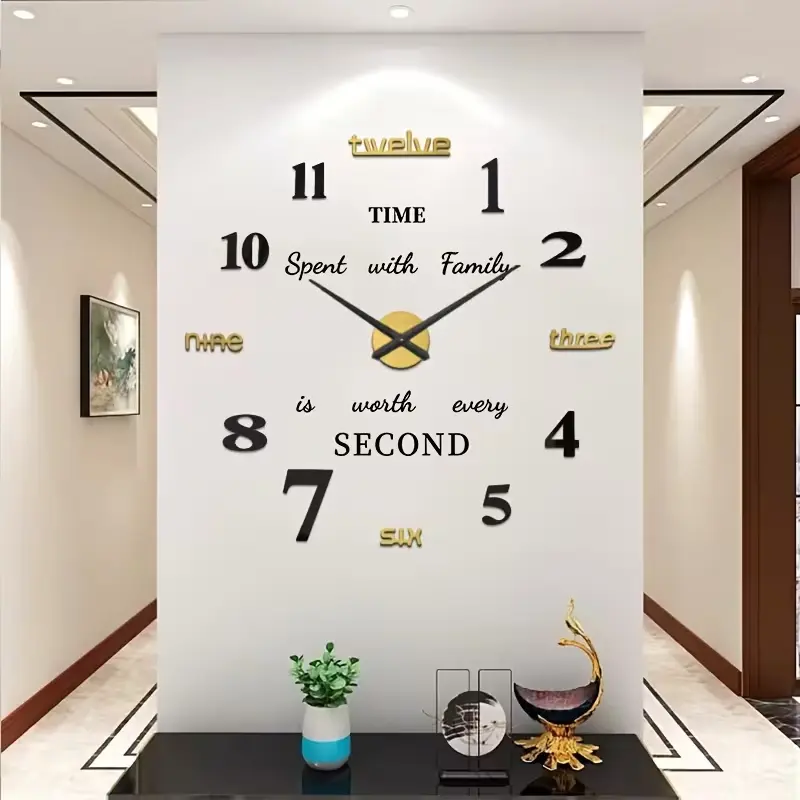Large Acrylic 3D DIY Wall Digital Clock, Modern Home Decor for Living Room, Housewarming Gift Large Acrylic 3D DIY Wall Digital Clock, Modern Home Decor for Living Room, Housewarming Gift