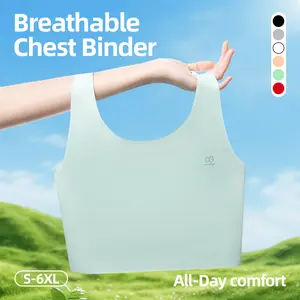 Seamless  Chest Binder - Breathable All-Day Comfort Compression Top with Skin-Friendly Fabric Black Fit Womenswear waist trainers