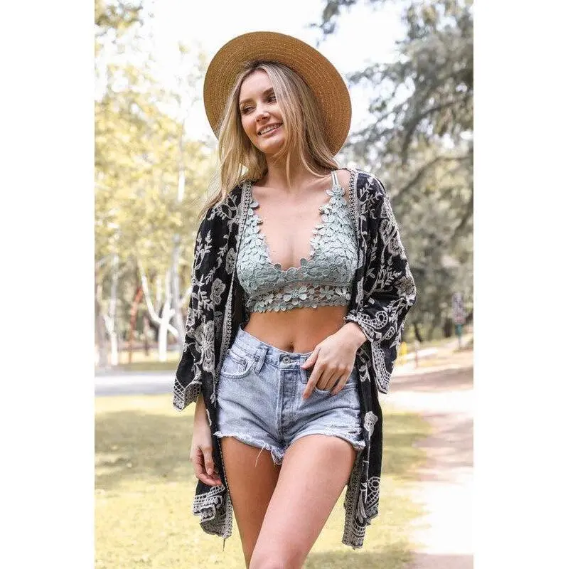Crochet Daisy Longline Bralette