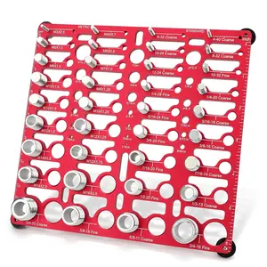 Industrial & Scientific -- Thread Checker, 55 Bolt Size and Thread Gauge, Bolt Thread Identifier 20 Standard & 16 Metric, Bolt Identifier Board, Nut and Bolt Thread Checker Gauge Wall-Mountable with 19 Drill Bit Gauge: Industrial & Scientific