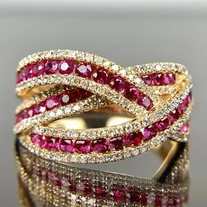 Special-Shaped Golden-Rimmed Ring for Women – Niche Design High-End Style Jewelry, Elegant Accessory for Daily Wear, Party, Wedding, Anniversary, Gift for Her