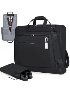 Travel Clothing Packaging Bag, Hanging Clothes Design, Business Trip Set Bag with Shoe Box and Shoulder Strap, Waterproof Foldable Unisex Luggage