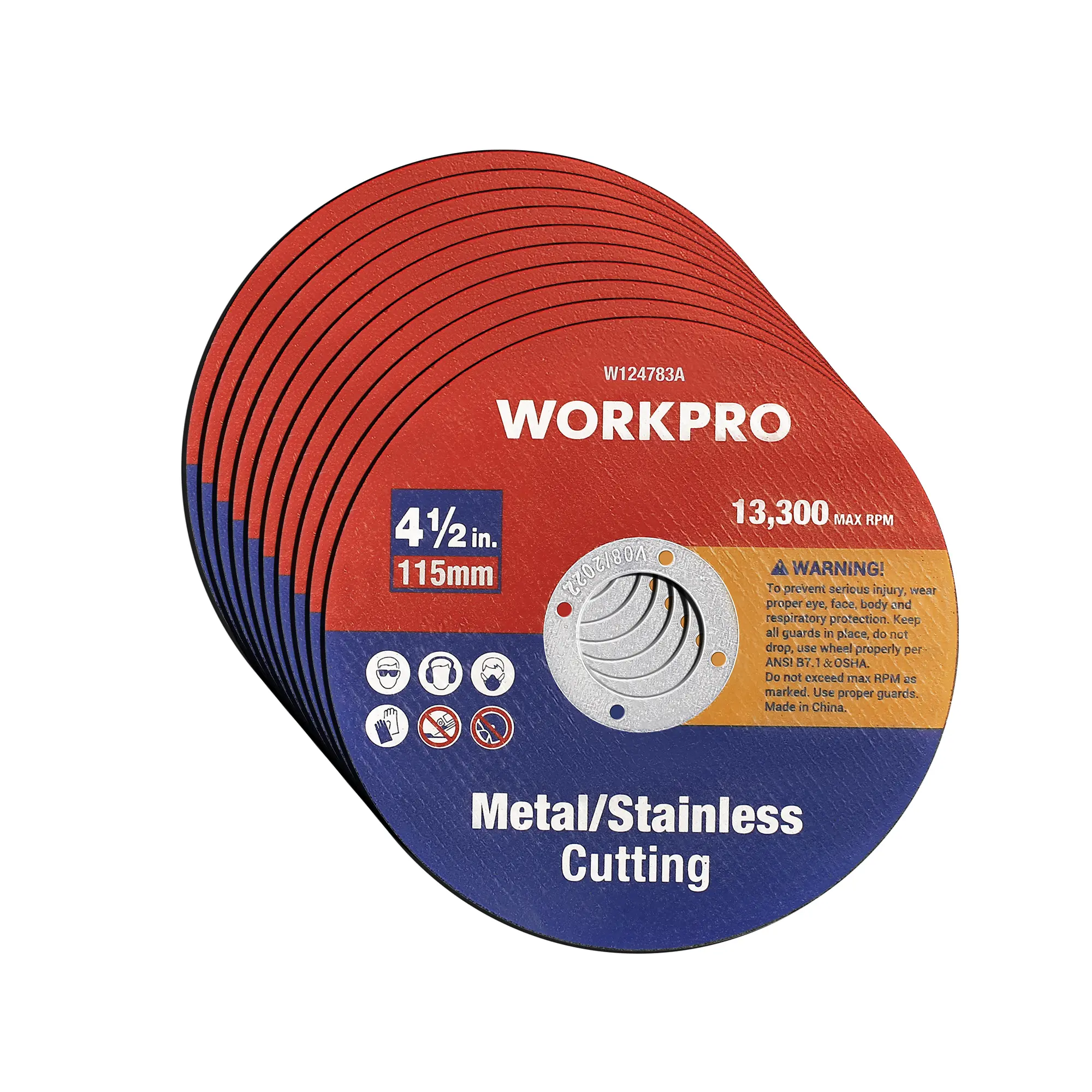 #summersale WORKPRO Cut-Off Wheels, 4-1/2 x 7/8-inch Metal&Stainless Steel Cutting Wheel, Thin Metal Cutting Disc for Angle Grinder