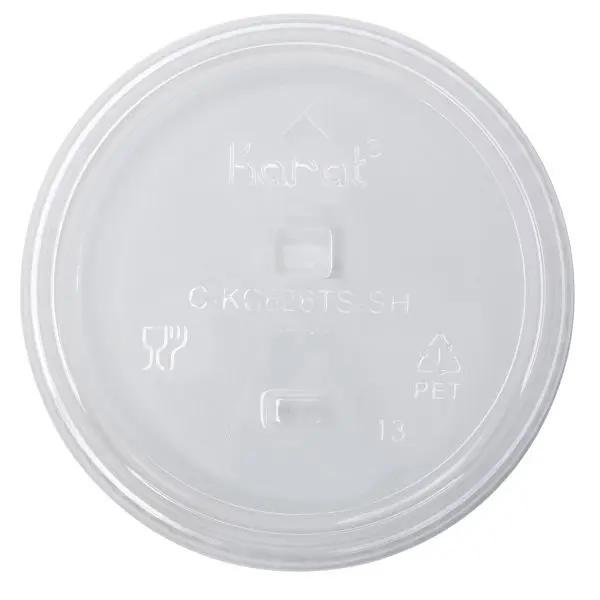 [1,000 pcs] Karat 98mm Strawless Sipper lid for 12-24oz PET Plastic cup