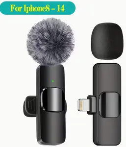 TIKTOK's #1 SHOP, presents the ---* iPhone **(Lightning Port)** Professional Wireless Lavalier Lapel 1 (ONE MIC included) Microphone, Mini Video Recording Mic for Interview Video Podcast Vlog YouTube & Livestream, Noise Reduction, Plug & Play