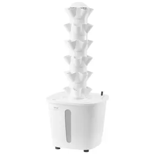 VEVOR Hydroponic Growing System, 50 Pods Vertical 10 Tiers Hydroponic Tower, Rolling Hydronic Garden with Water Pump Wheels, Indoor Plants Germination Kit for Herbs Fruits Vegetables