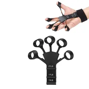 Adjustable Resistance Five-Finger Finger Trainer, Ergonomic Handle Design, Portable Hand and Wrist Strength Exercise Equipment, Hand Grip Strengthener, Adjustable Gripper
