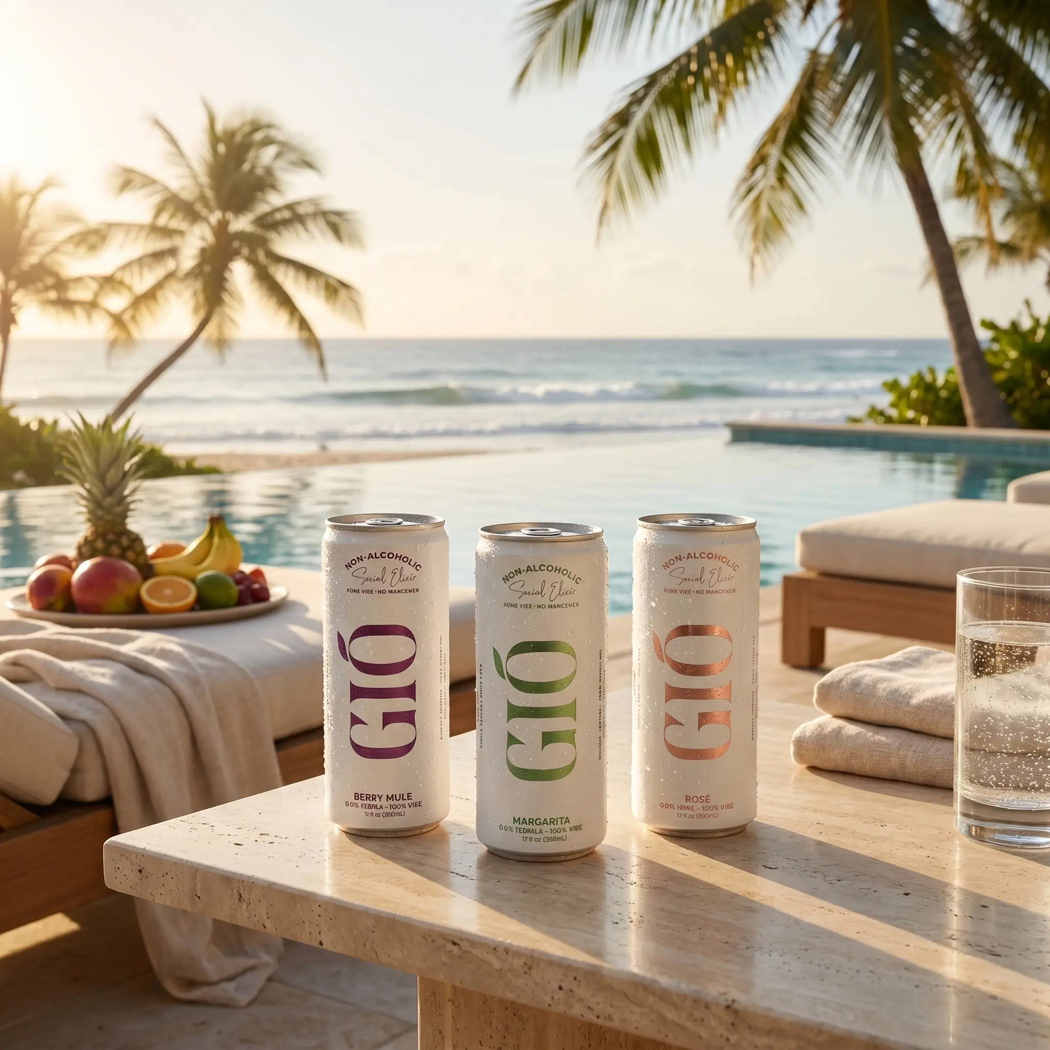 GIÓ Social Elixir Non-Alcoholic Drink with Kanna Kava & Blue Lotus - Clean Buzz, No Hangover, Premium Functional Beverage for Social Celebrations