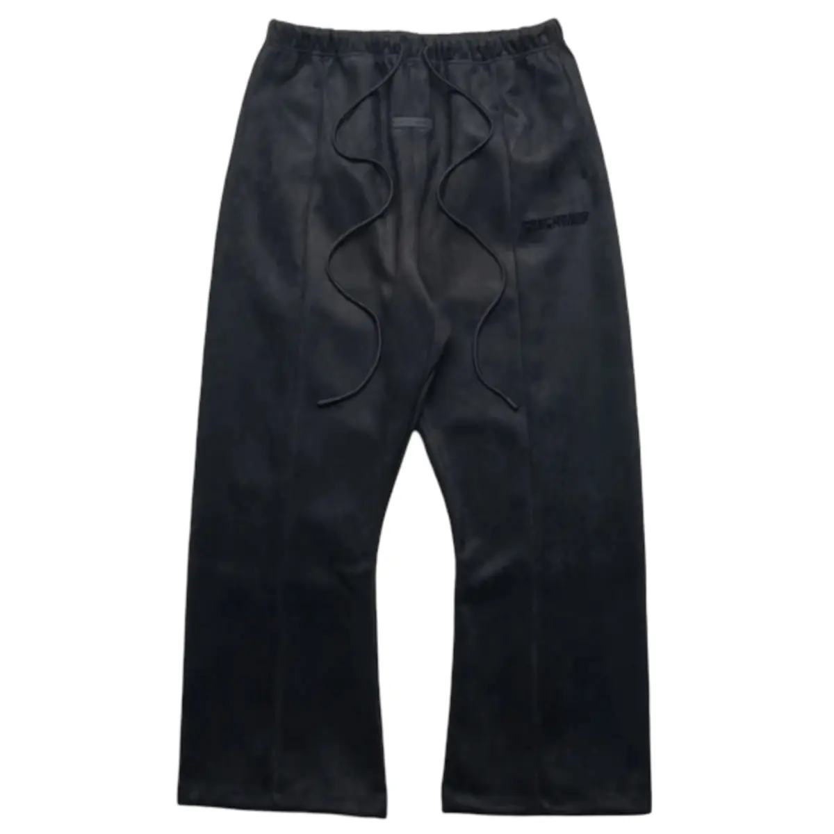 Fear of God Essentials Suede Fleece Flare Pant Vintage Black Men's Fashion Pants New