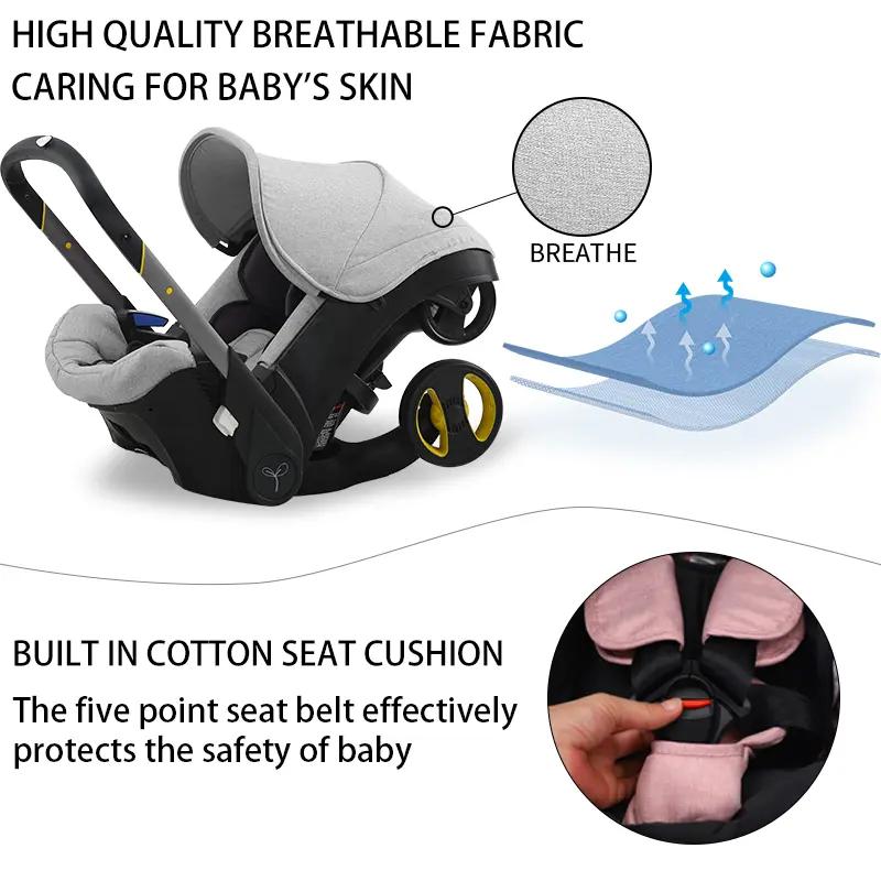 (No Have Base)Baby Stroller with a Bag,High Quality & Multi functional Newborn Stroller, 4 Wheel Travel stroller for , Foldable Infant Stroller without Latch Base Summervibes BRODARK Baby Convertible Reversible pram