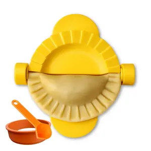 7” XL Empanada Press – Heavy-Duty Dumpling Maker – Includes Cutter & Spoon – Made in USA – For Mega Empanadas, Calzones, Samosas, Turnovers & Stuffed Dough Recipes