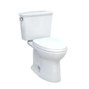 212 MAIN Drake Transitional Floor-Mount 2-Piece Elongated Modern Toilet with Soft-Close Lid, 1.28 GPF, Cefiontect Washlet Plus, Left-Hand Lever, Bathroom Toilet Tank (Model MS786124CEG-01), Toilet With Lid