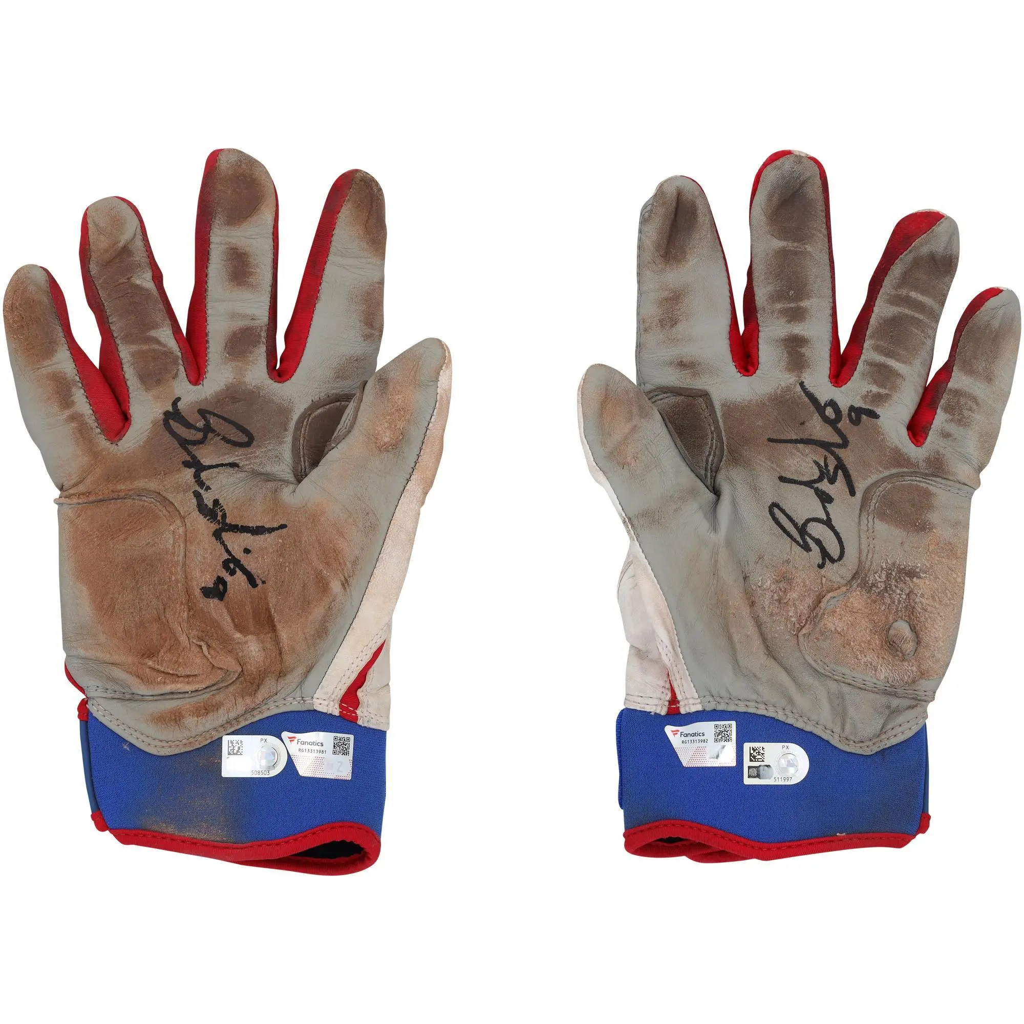 Brandon Nimmo New York Mets Autographed Game-Used White Bruce Bolt Batting Gloves from the 2024 MLB Season - RG13313981-82 - Fanatics Authentic Certified