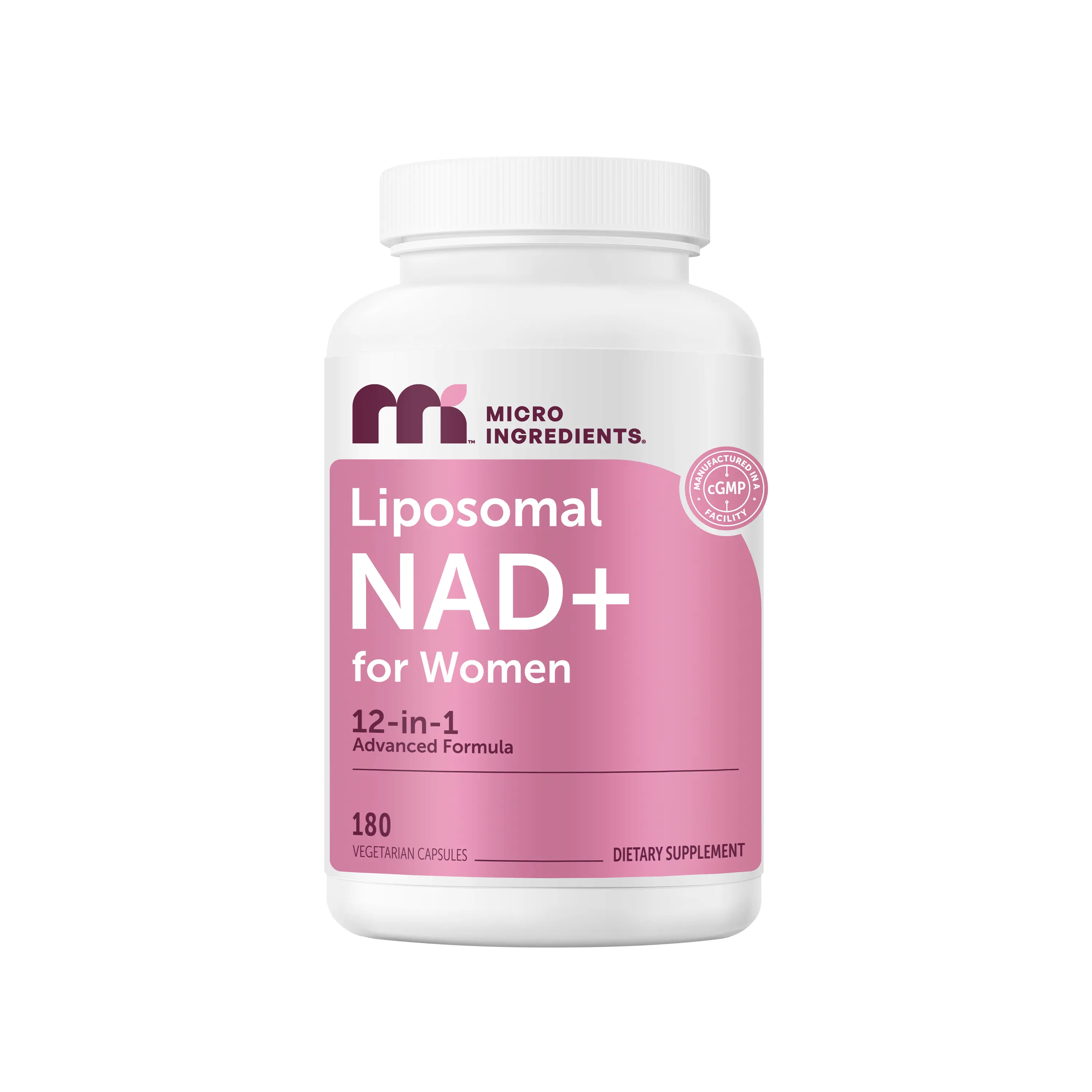 Micro Ingredients Liposomal NAD+ for Women Complex, 180 Veggie Capsules