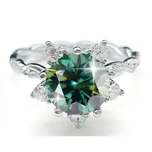 [ # Y97](Cecil) Synthetic Moissanite  Fashion Jewelry Ring