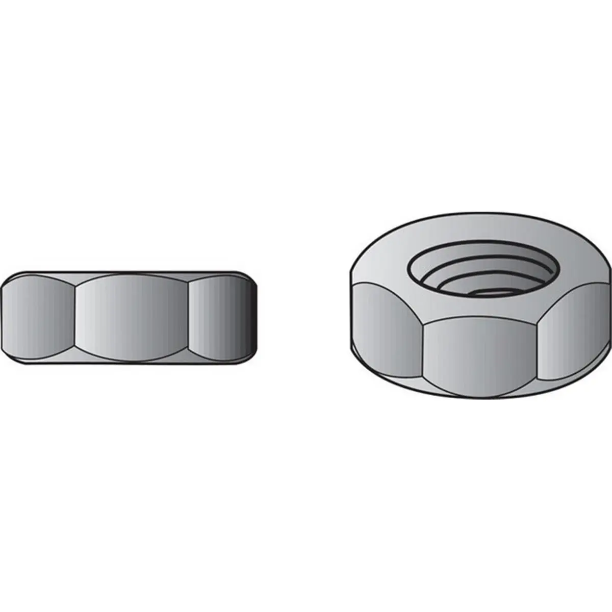 212 MAIN Fine Thread Hex Nuts, Zinc-Plated Steel, 5/16"-24 SAE (0.31 in.), 100-Count for Sailing and Water Sports, Hardware, Sae Size, Main Hardware Fine Thread Hex Nuts
