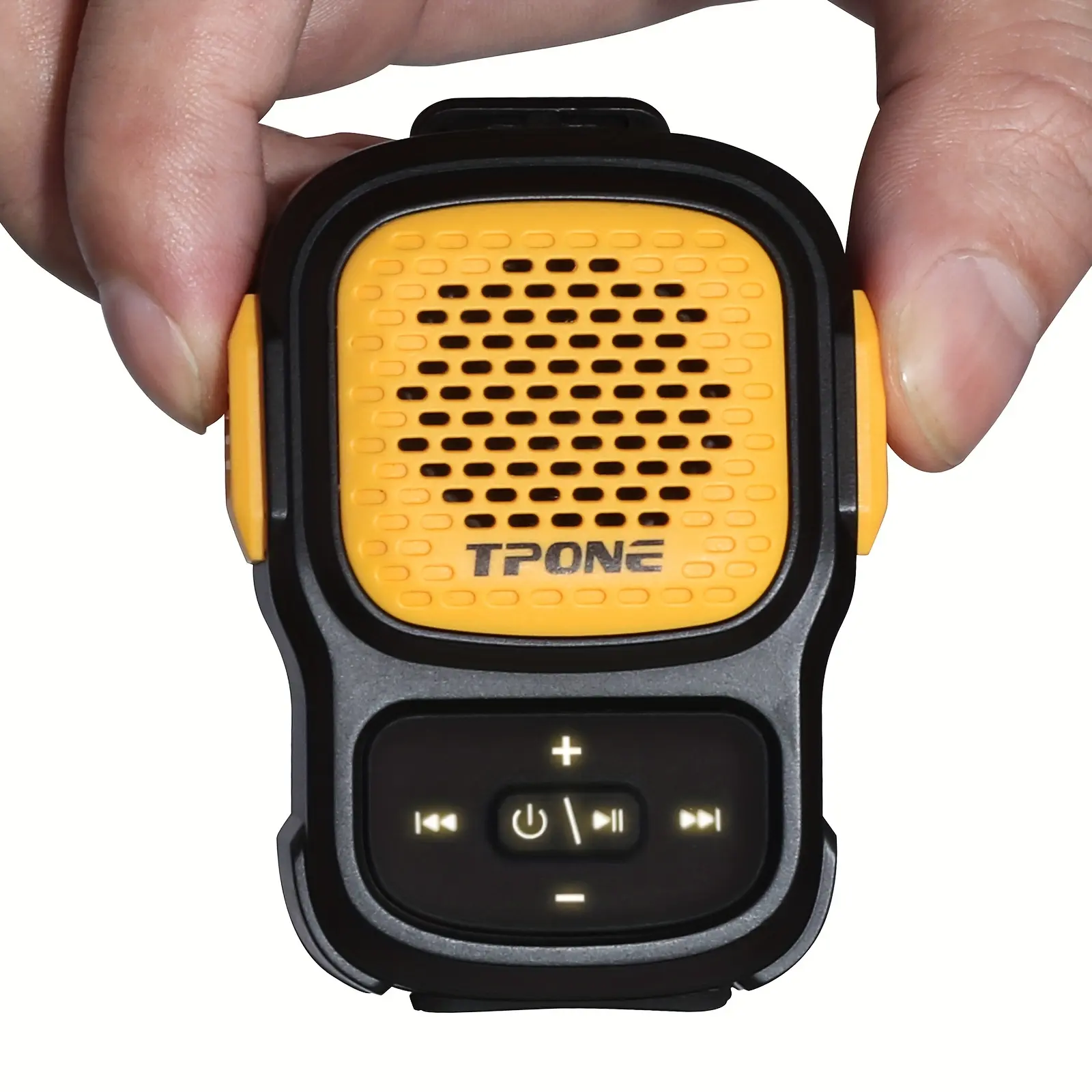 Wearable Magnetic Clip-on Wireless Speaker, Waterproof Wireless Portable Speaker, up to 12 Hours of Battery Life, Mini Clip-on Speaker with Microphone, 35 One Earplug Jack, Large Tactile Control Button