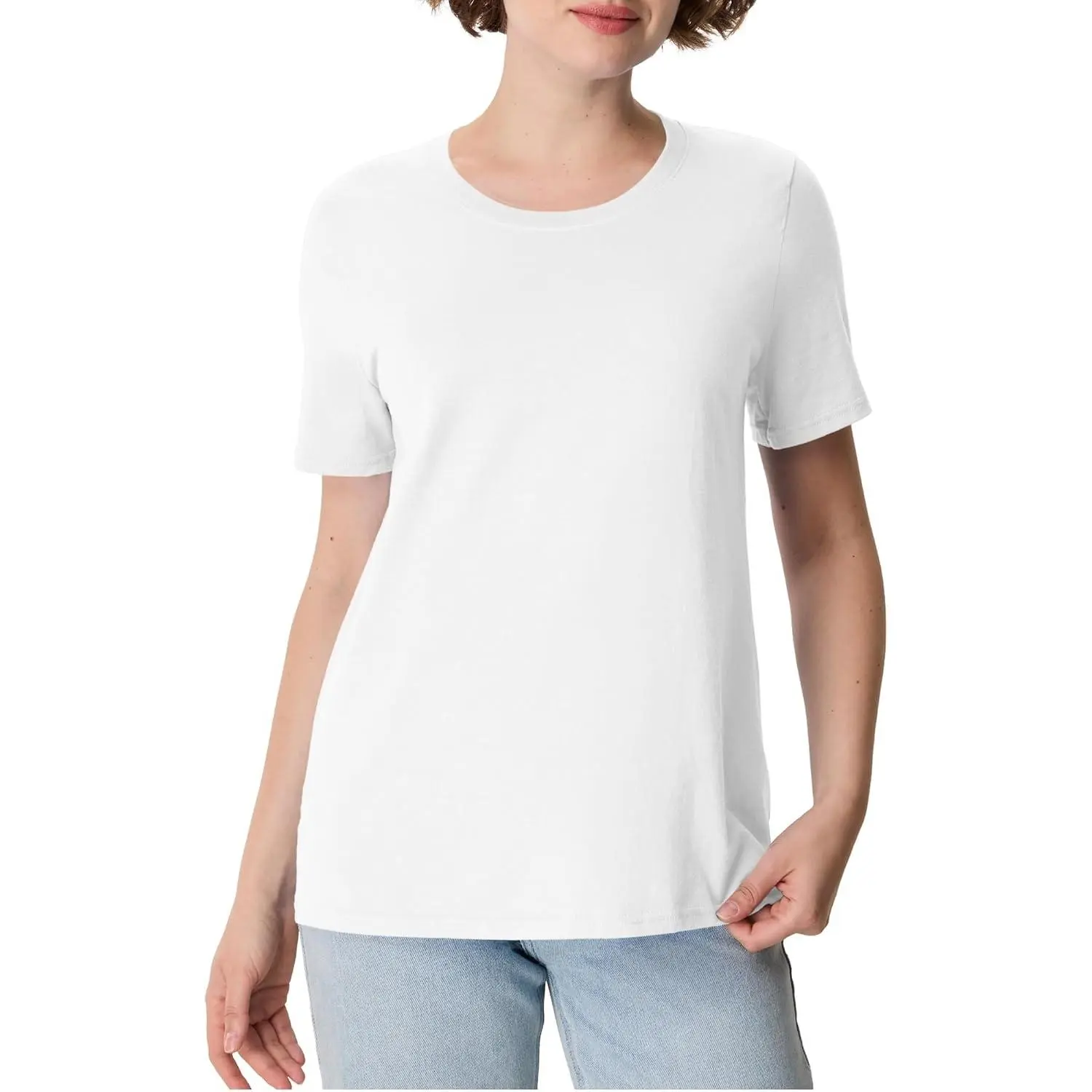 Women'S Perfect-T Crewneck T-Shirt, Lightweight Cotton Short Sleeve Tee For Women