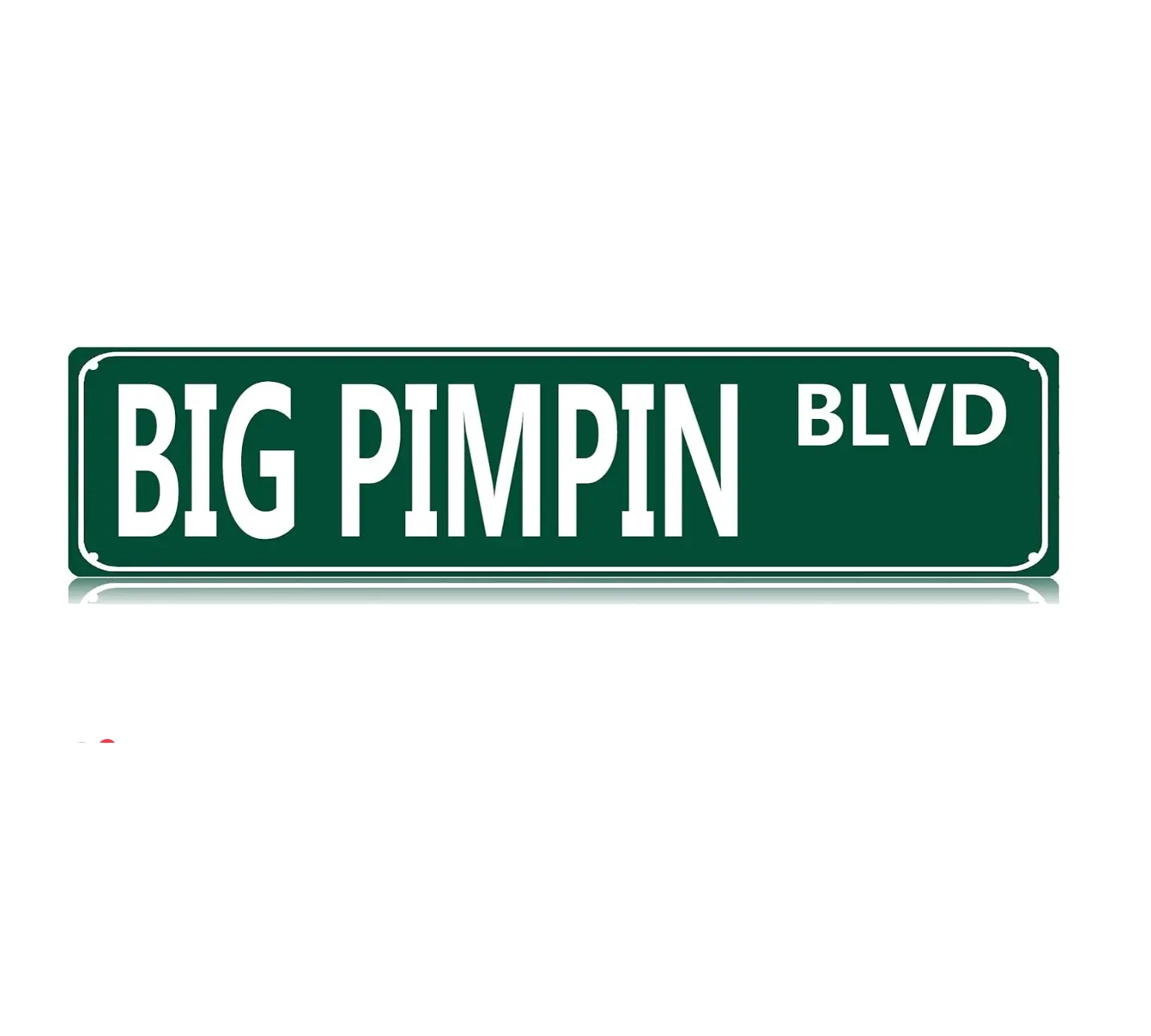 Funny Metal Tin Sign Big Pimpin BLVD modern Street Signs Outdoor Road Signs Room Decoration wall decor sign gamer Gift 16X4Inch Decorative Water Proof