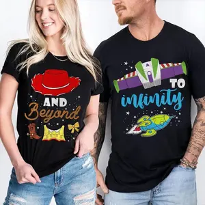 "To Infinity and Beyond" Family Matching Apparel - Men's Casual Classic Cotton Short-Sleeve T-Shirt, Couple Sweatshirt, Hoodie, Father's Day Gift t0108