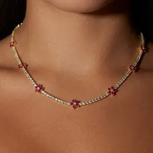 Blossom tennis necklace