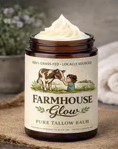 Grass fed beef tallow balm| Homemade|Organic|Lotion|Skin care|Non-toxic|Natural|Pure|Gift for her|Gift for him