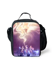 Demon Hunter Girl Group Printed Single-Sided Shoulder Strap Lunch Bag Lunch Box Bag Durable Lunch Bags