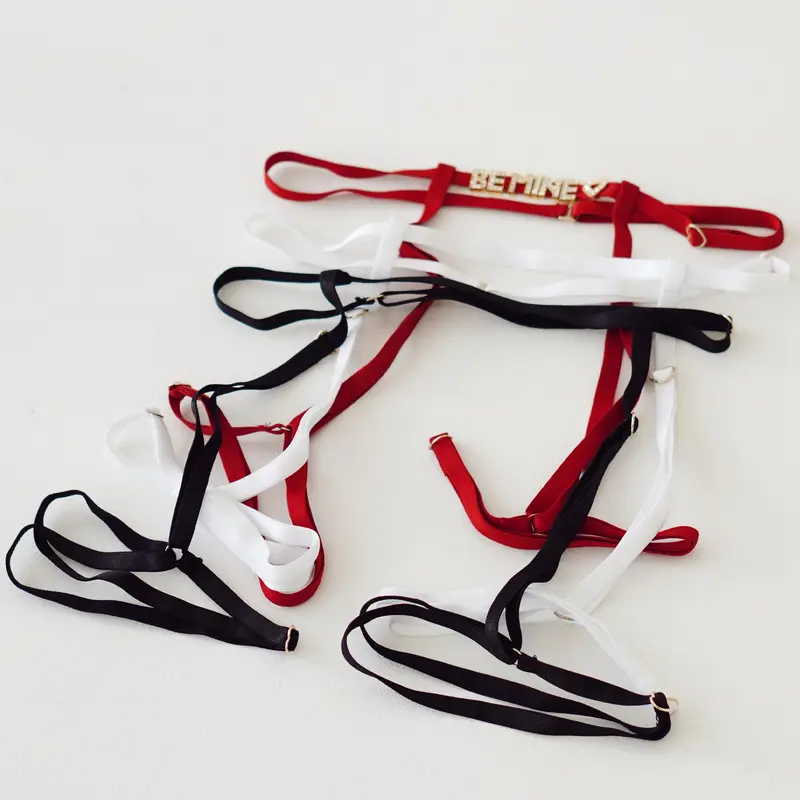 old fashioned garter belt White Satin 6 Strap Suspender Belt with Metal Clips