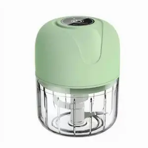 Electric Garlic Mincer, Kitchen Chopper, Mini Portable Vegetable Slicer, Onion Grinder, Small Food Processor, USB Charging, Suitable for Home & Camping
