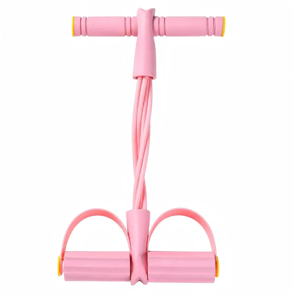 6-Tube Resistance Bands with Pedals & Handles, Portable Ergonomic Non-Slip Office Fitness Equipment with Protective Foam, for At-Home Ab Workout, Improving Range of Motion, Full Body Strength Training