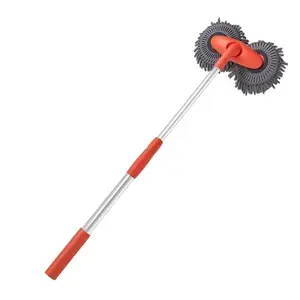 Long Handle Microfiber Car Wash Brush Mop, 360° Rotating Birdseye Sponge, No Scratch, Suitable for Cars and Various Vehicles, Car Detailing Brushes, Car Detailing Tools
