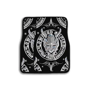 Chrome Logo Pair Premium Car Carpet Floor Mats