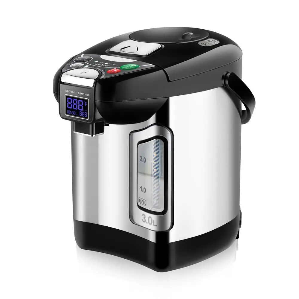 3L Digital Hot Water Dispenser | Stainless Steel Electric Water Boiler & Warmer with LCD Display, Auto Dispense, Adjustable Temperature, Keep Warm Function for Tea, Coffee & More - Countertop Kitchen Appliance