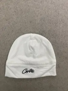 American Street Style Signature Print Beanie, Simple Versatile Elastic Headband Cold Hat, Unisex Fashion Accessory