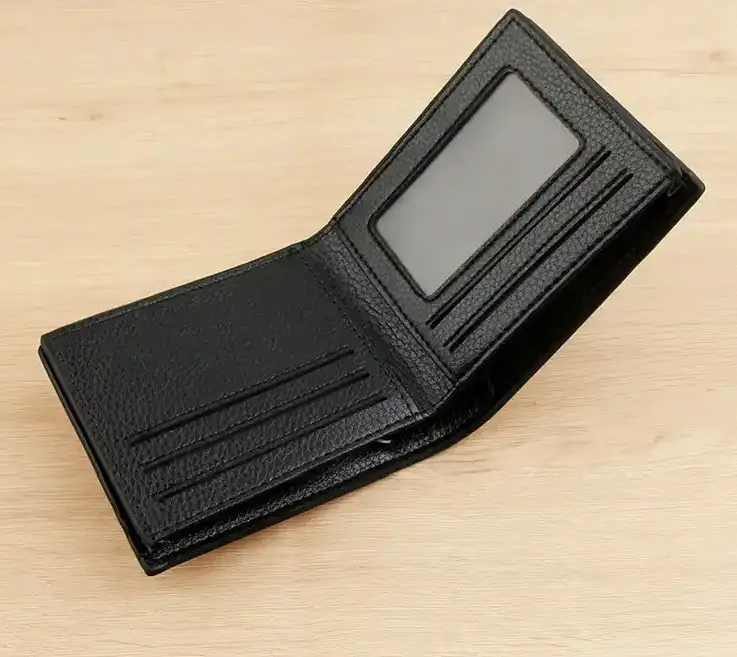 High end light luxury foldable brown wallet