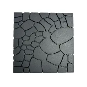 Stone texture 12" Patio Deck Tiles, DIY Module Interlocking Decking Tiles Floor Tile,Easy and Quick Installation Court Tiles for Porch Poolside Balcony Backyard 44pcs ,DARK GRAY