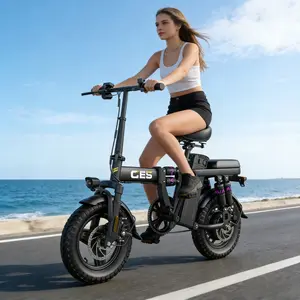 Folding Electric Bike Long Range Commuter E-Bike with Lithium Battery Portable Lightweight Design for Adults City Commute Leisure Riding Dual Modes Electric & Pedal Assist Front & Rear Disc Brakes Safe Reliable Foldable Storage Space-Saving